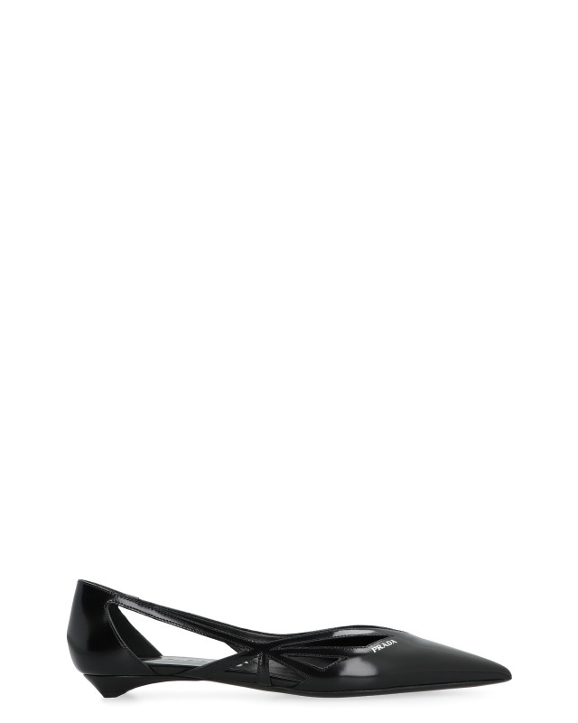 Leather ballet flats