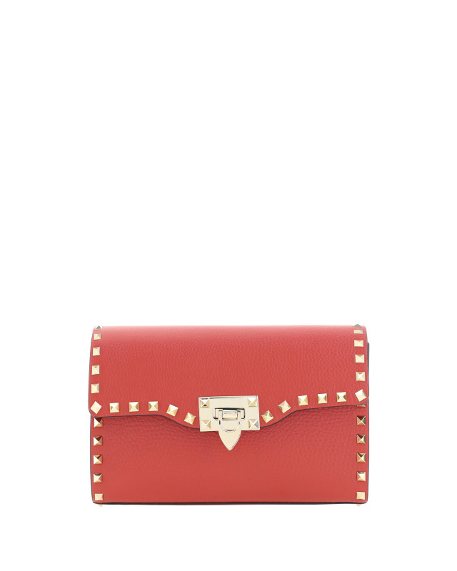 Small Rockstud grained calfskin Shoulder Bag
