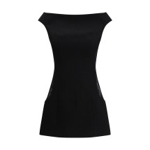 Wool Bouclé Sleeveless Mini Dress