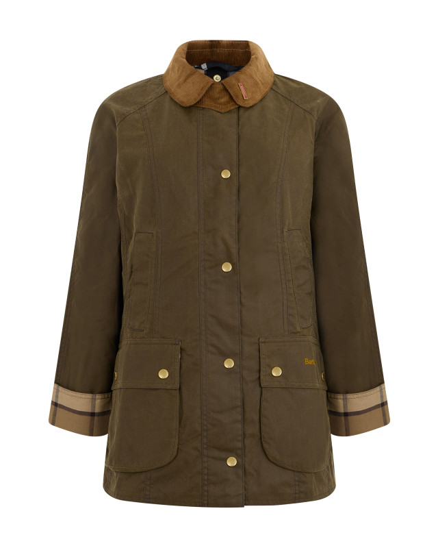 Jacket with contrasting collar