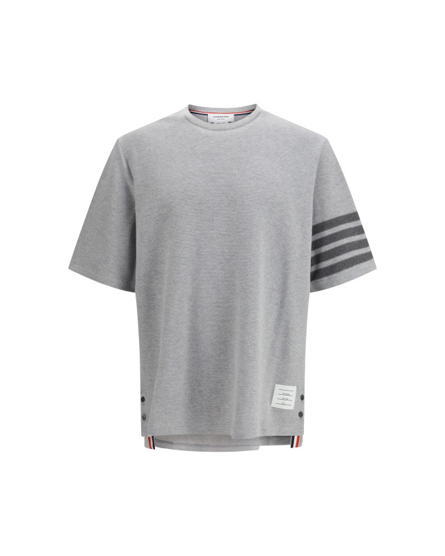 Textured cotton piqué T-shirt