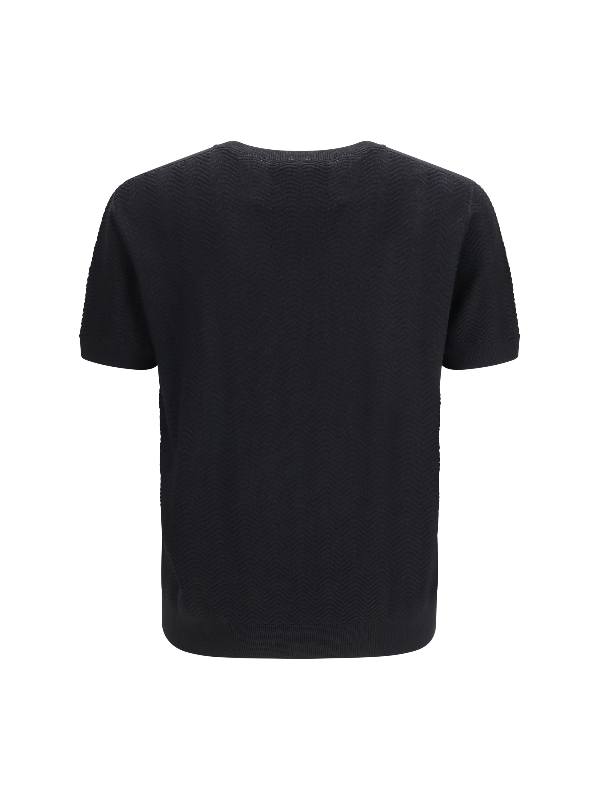Short-sleeved cotton and silk Sweater