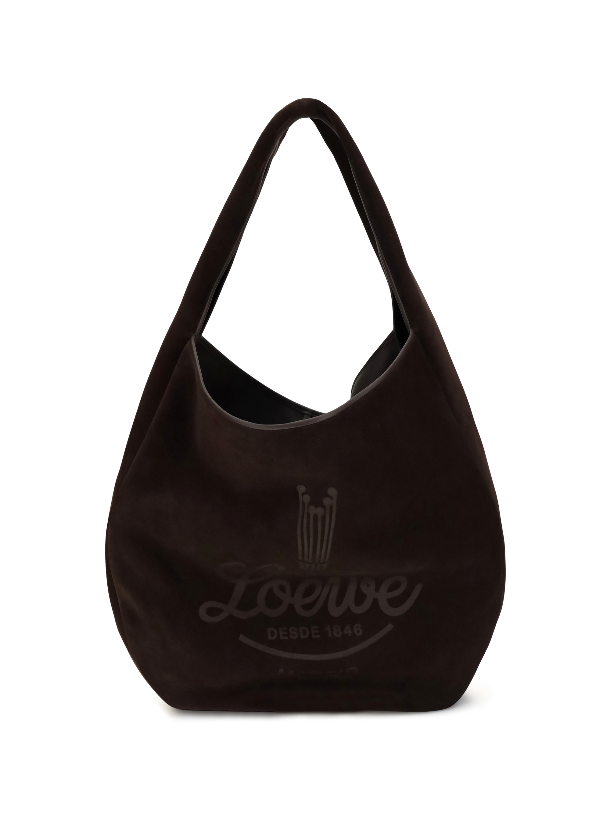 Roomy suede calfskin Hobo Shoulder Bag