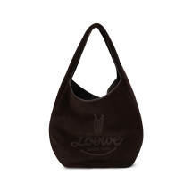 Roomy suede calfskin Hobo Shoulder Bag