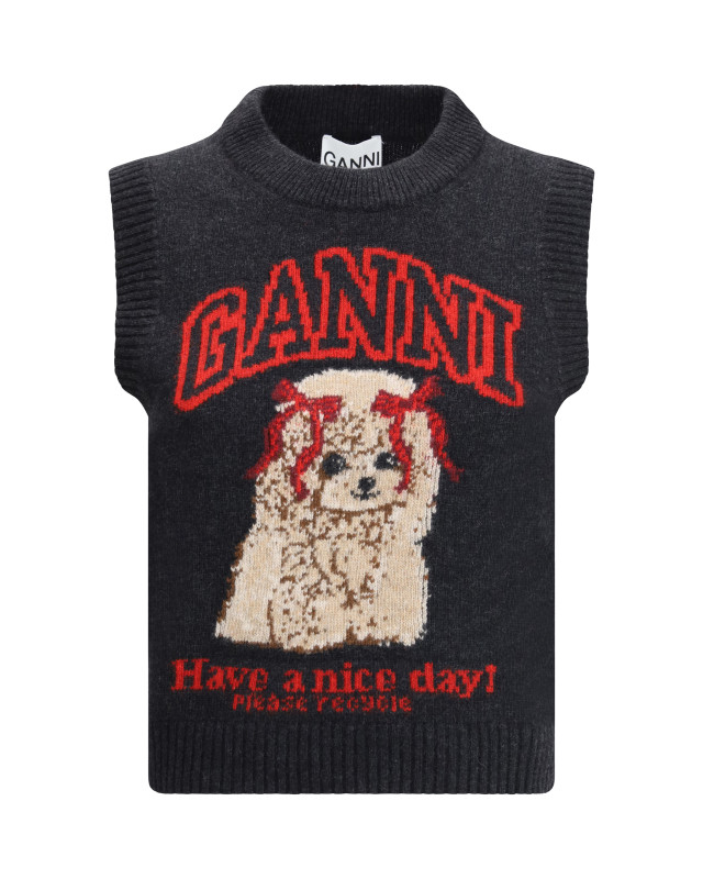 Graphic Wool Vest