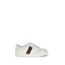 Leather Sneakers with Web detail for Boy