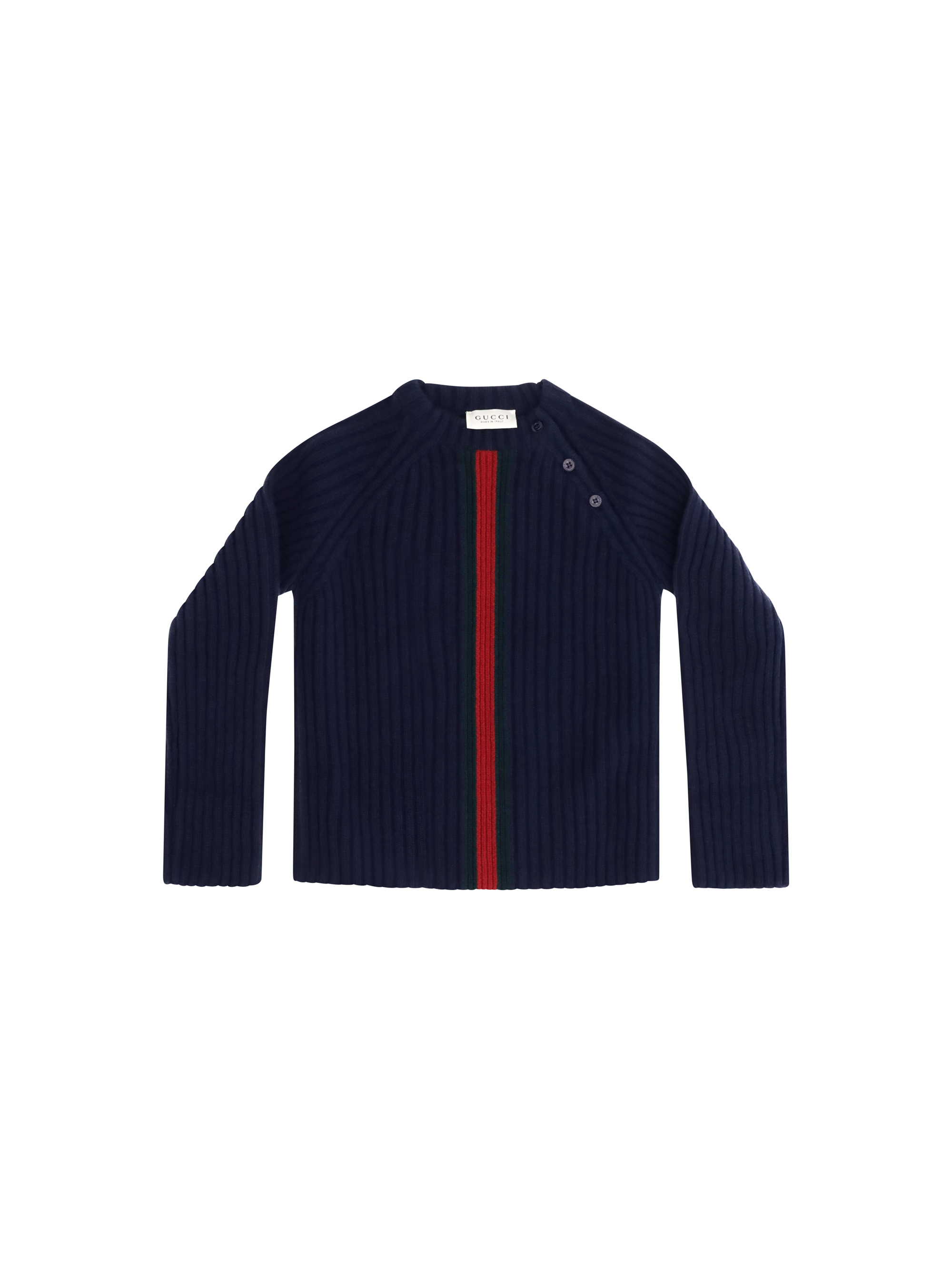 Web stripe wool Sweater for Boy