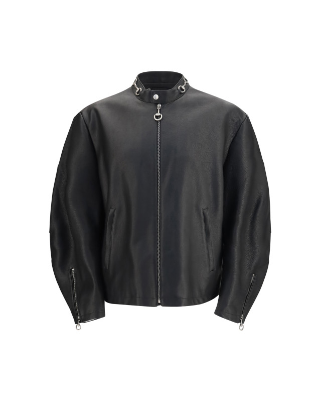 Horsebit leather Biker Jacket