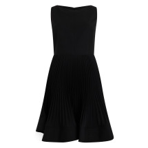 Flared dress with pleated skirt