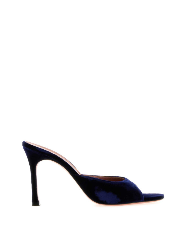 [Amina Muaddi] Slippers FW26 ALEXASLIPPER95 MIDNIGHTBLUE