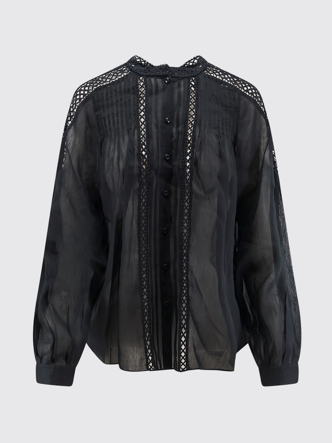 [Isabel Marant Etoile] Shirts Long Sleeve FW26 HT0942FAD3J04E 01BK