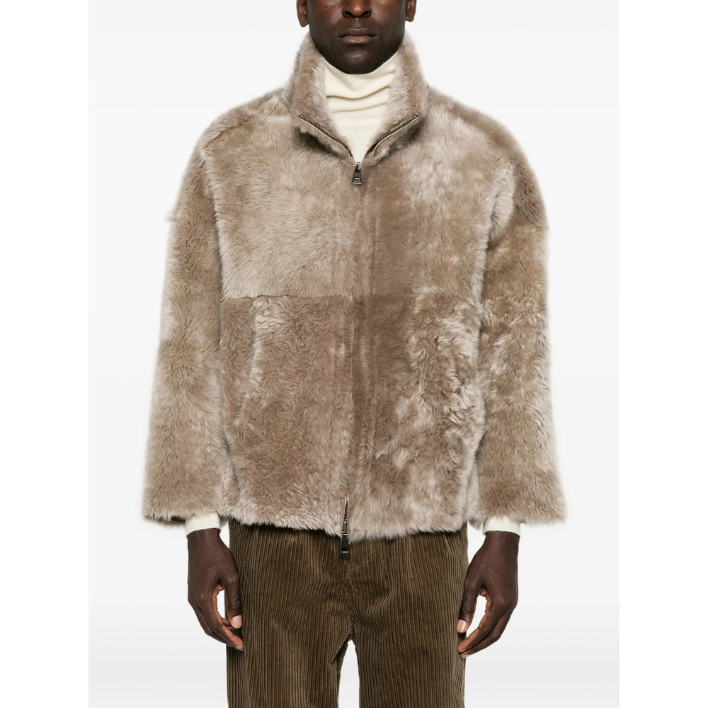 [Giorgio Brato] Leather Jacket FW26 GD27F19099BISM  TAUPE