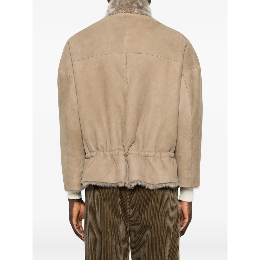 [Giorgio Brato] Leather Jacket FW26 GD27F19099BISM  TAUPE
