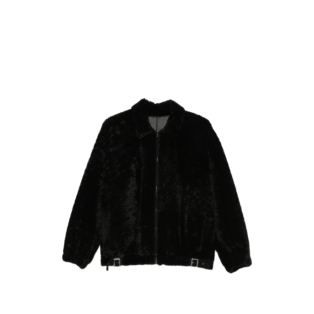 [SIMONETTA RAVIZZA] Leather Jacket FW26 F06JA422H39  BLACK