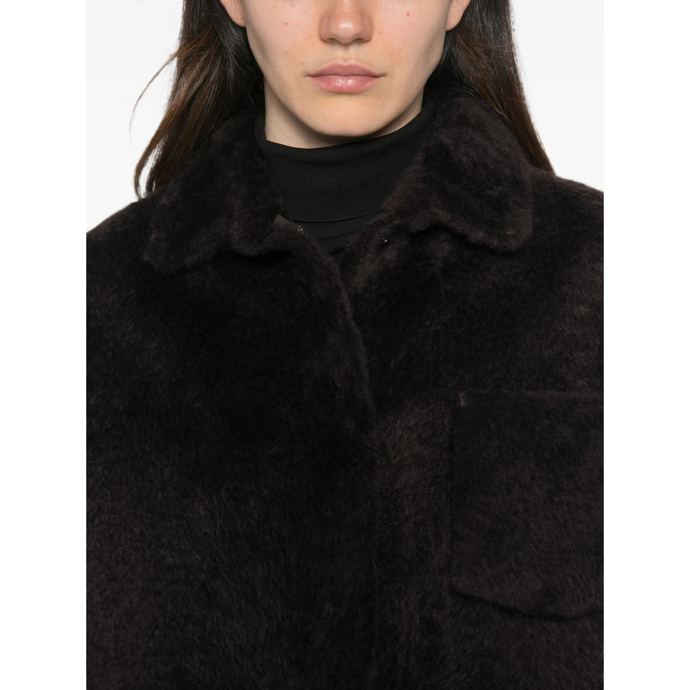 [SIMONETTA RAVIZZA] Leather Jacket FW26 F06JA437H18  CHOCO