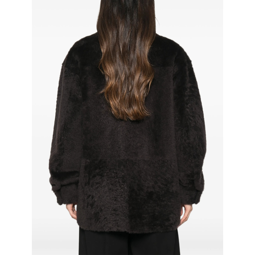 [SIMONETTA RAVIZZA] Leather Jacket FW26 F06JA437H18  CHOCO