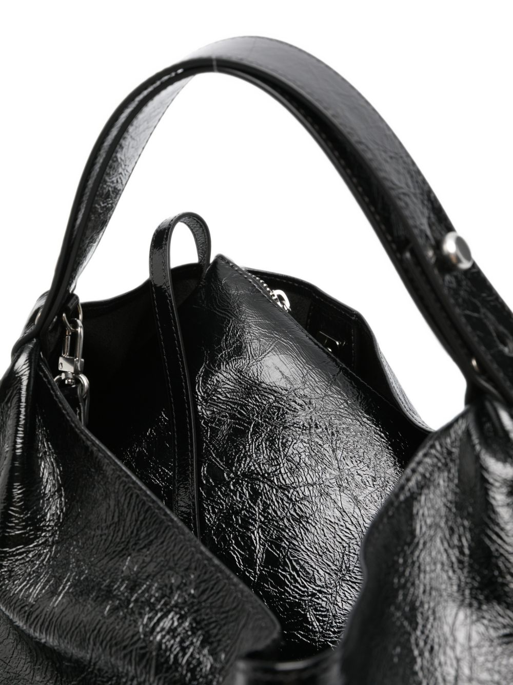 [GHERARDINI] Shoulder bag FW26 GHB0309 MEDIUM SHOULDER NAPLAK NERO