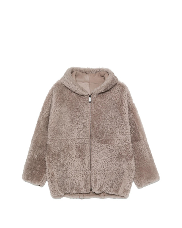 [SIMONETTA RAVIZZA] Leather Jacket FW26 F06JA440H33  TORTO