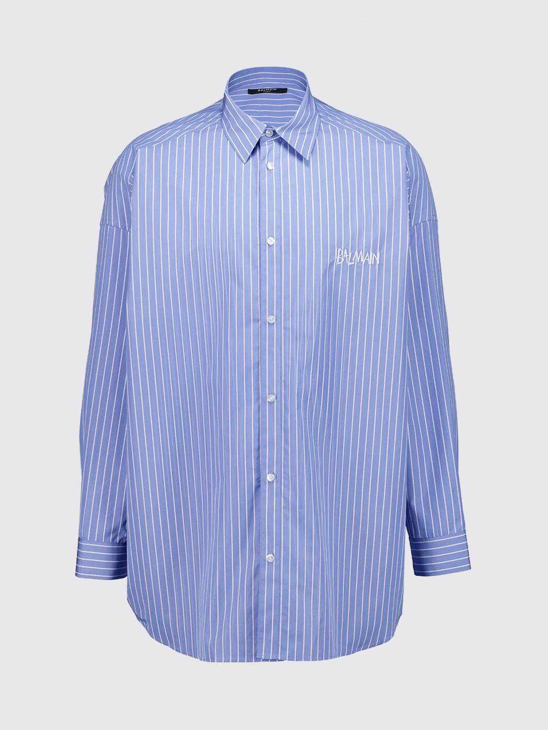 [Balmain] Shirts Long Sleeve SS26 GH1HS500CG37 SAB