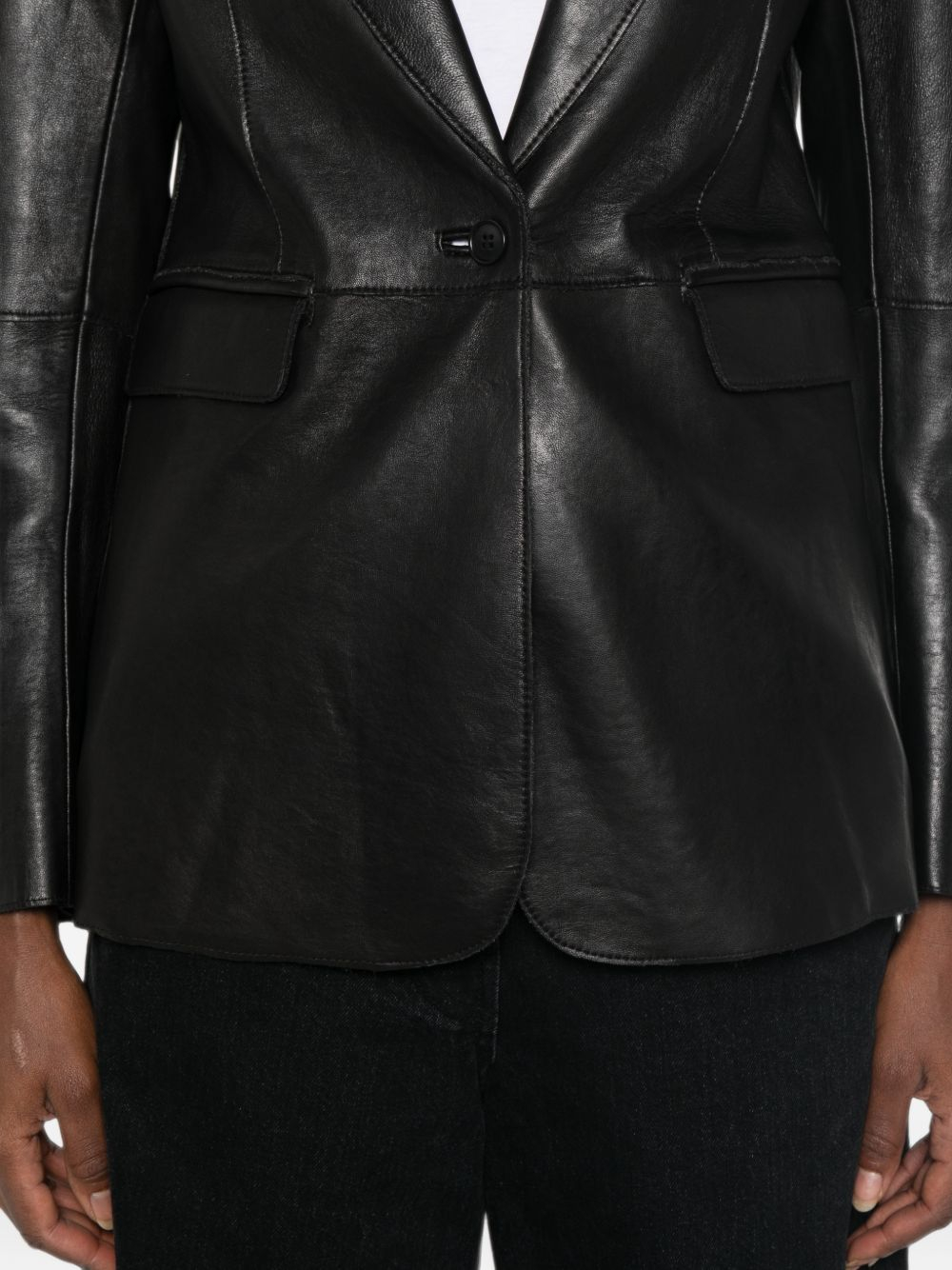 [PAROSH] Leather Jacket FW26 D431760SMACIOCK26W013