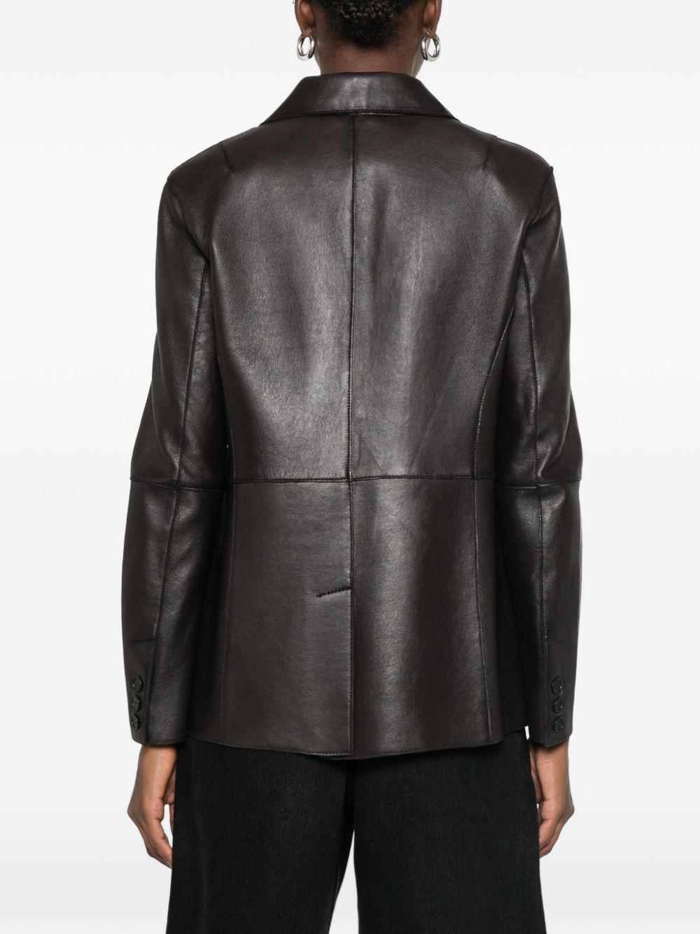 [PAROSH] Leather Jacket FW26 D431760SMACIOCK26W086