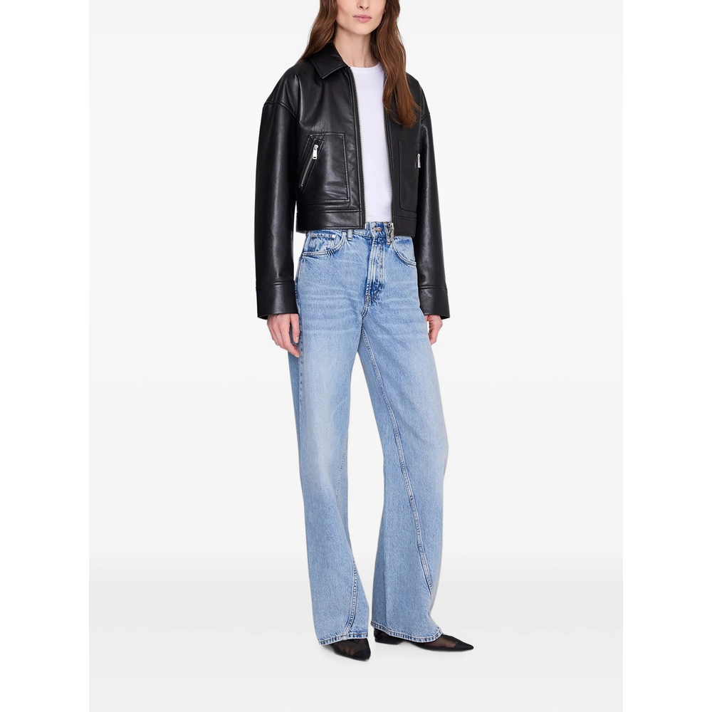 [Anine Bing] Leather Jacket FW26 A-01-12439  BLK81