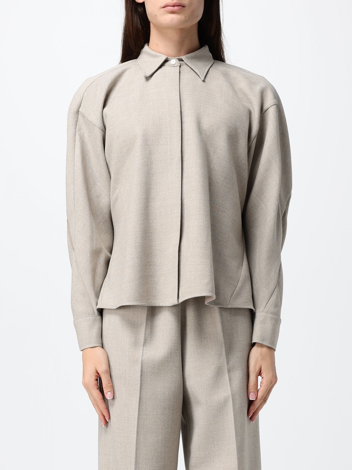 [Fabiana Filippi] Shirts Long Sleeve FW26 CAD216F262M267 MOKA MERINGA