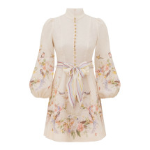 [Zimmermann] Long sleeve dress FW26 9142DF261CRBQ CREAM BOUQUET