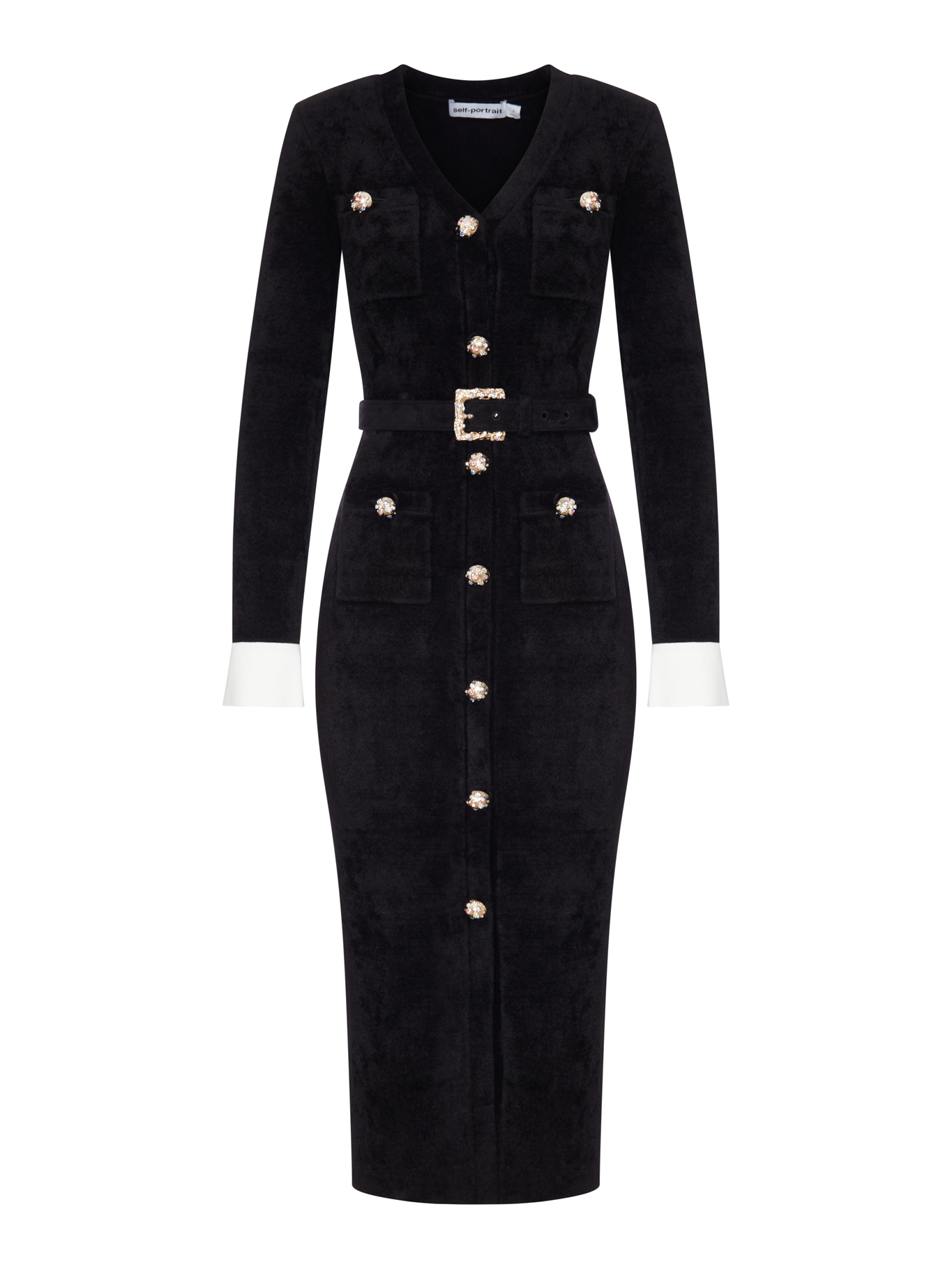 [Self-portrait] Long sleeve dress FW26 AW26099MBBLACK