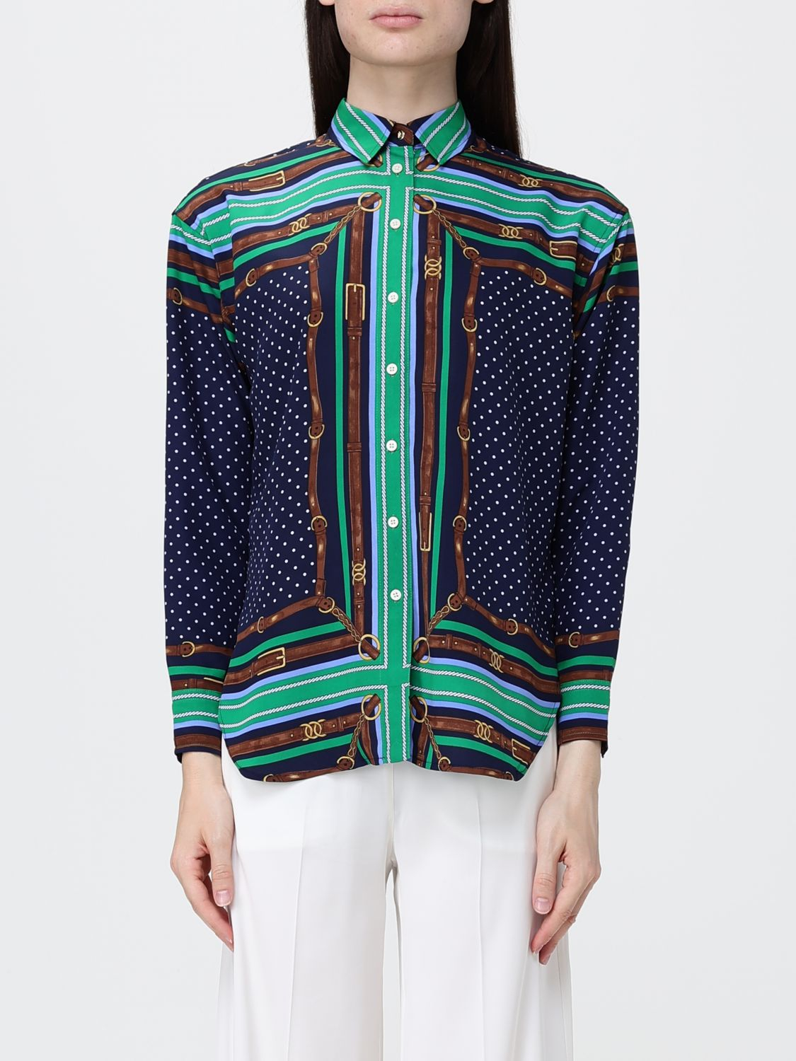 [LAUREN RALPH LAUREN] Shirts Long Sleeve SS26 200P03687 001