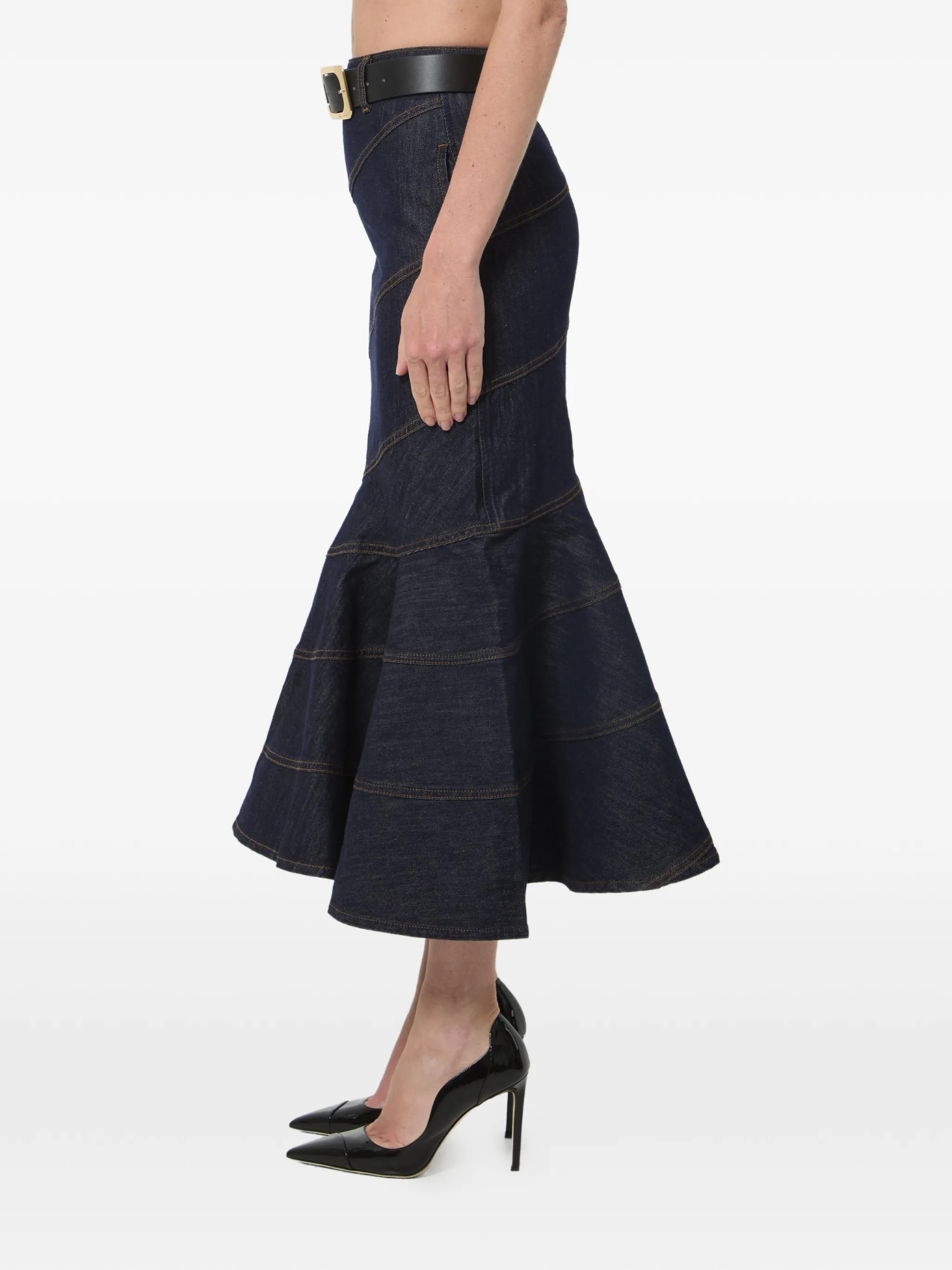 [Self-portrait] Midi skirt FW26 PF26810MSKBL