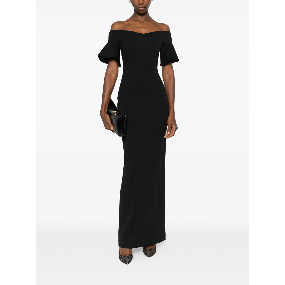 [Solace London] Short sleeve dress FW26 OS46003  BLACK