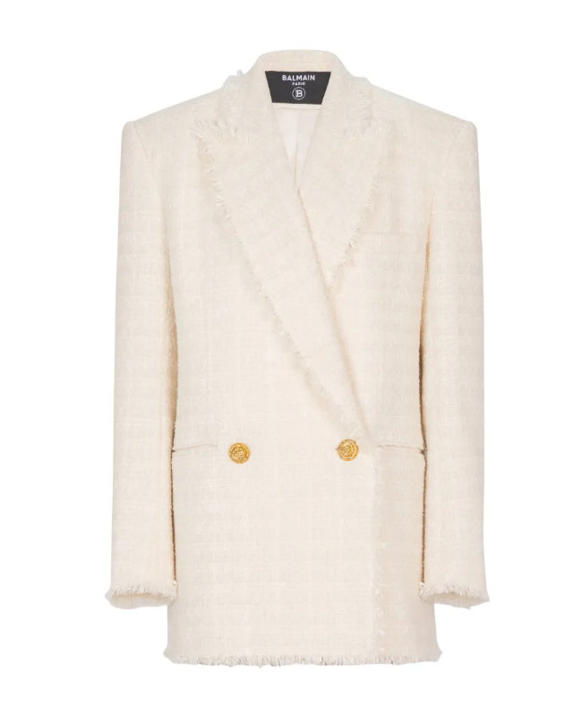 [Balmain] Tweed jacket SS26 GF0SI661XL96-0FA