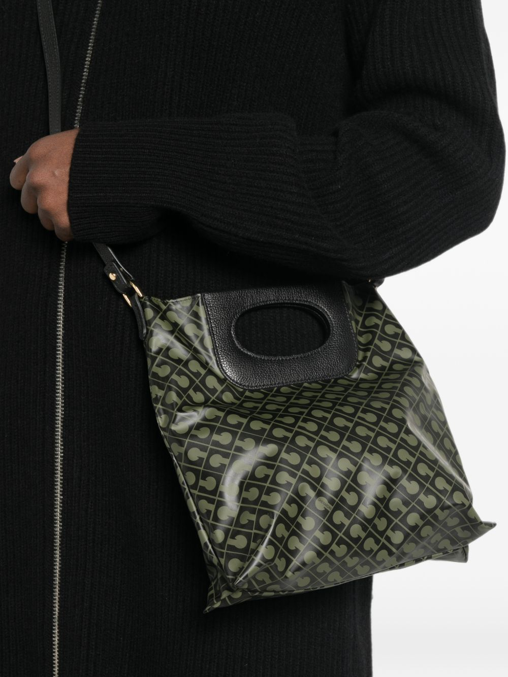 [GHERARDINI] Shoulder bag FW26 GHB0227 DOPPIA PIATTINA MINI FOREST