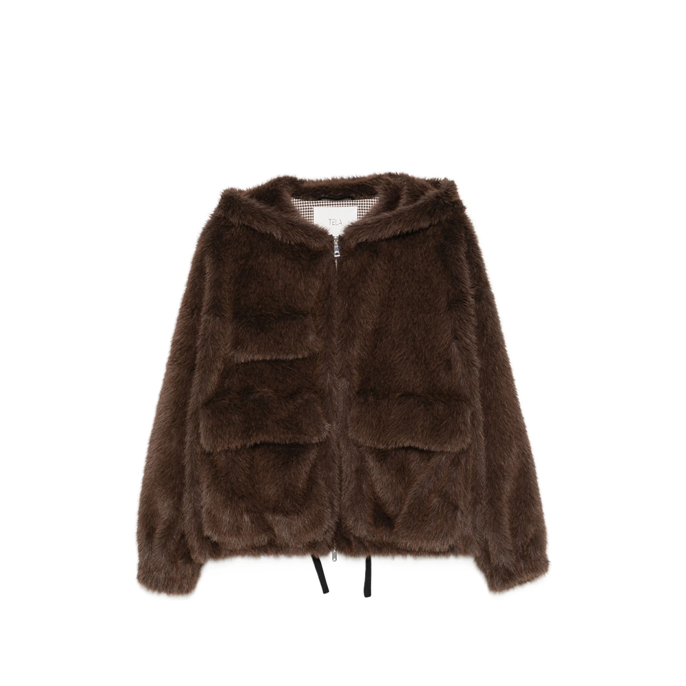 [Tela] Leather Jacket FW26 A90008 01T168 K001