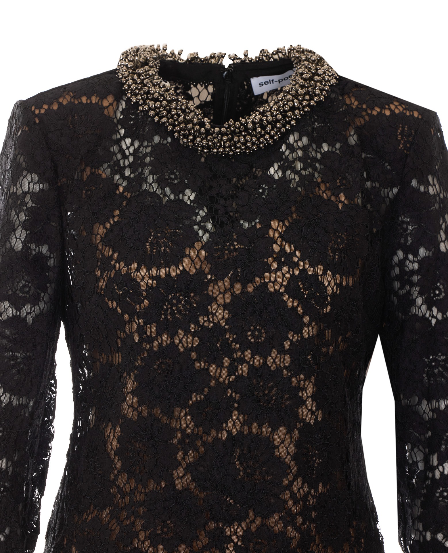[SELF PORTRAIT] Long sleeve dress FW26 045SBLACK