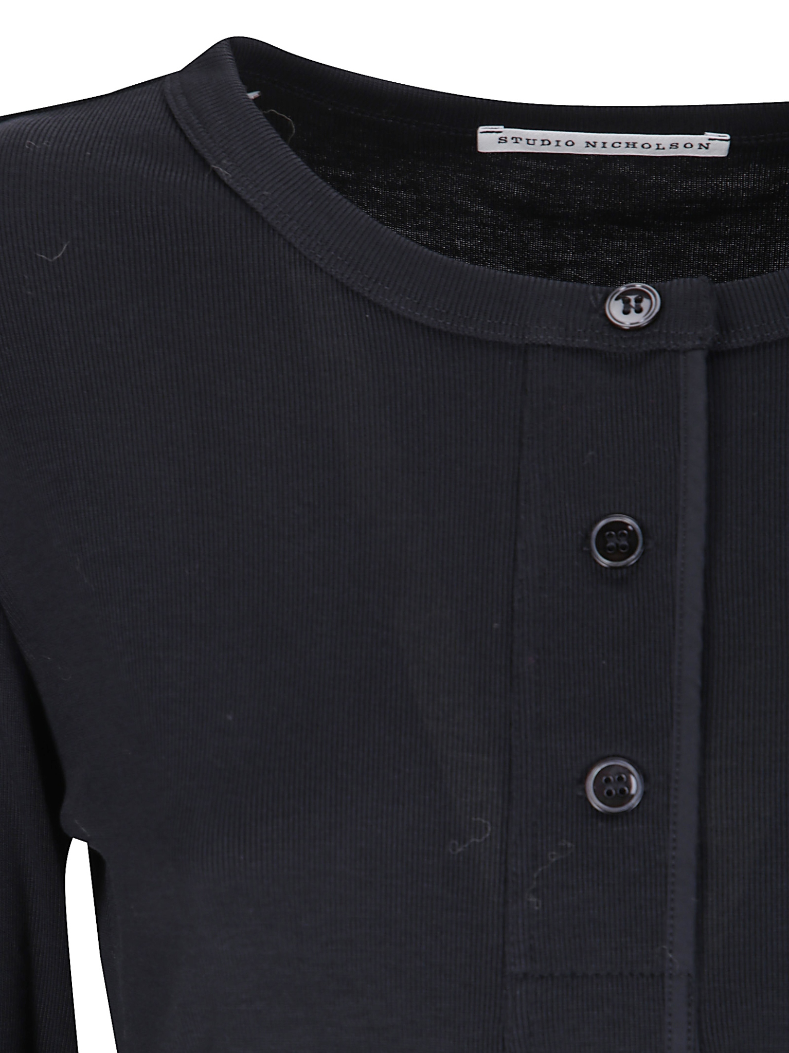 [Studio Nicholson] T-shirts Long Sleeve FW26 ROANESNW1868 BLACK