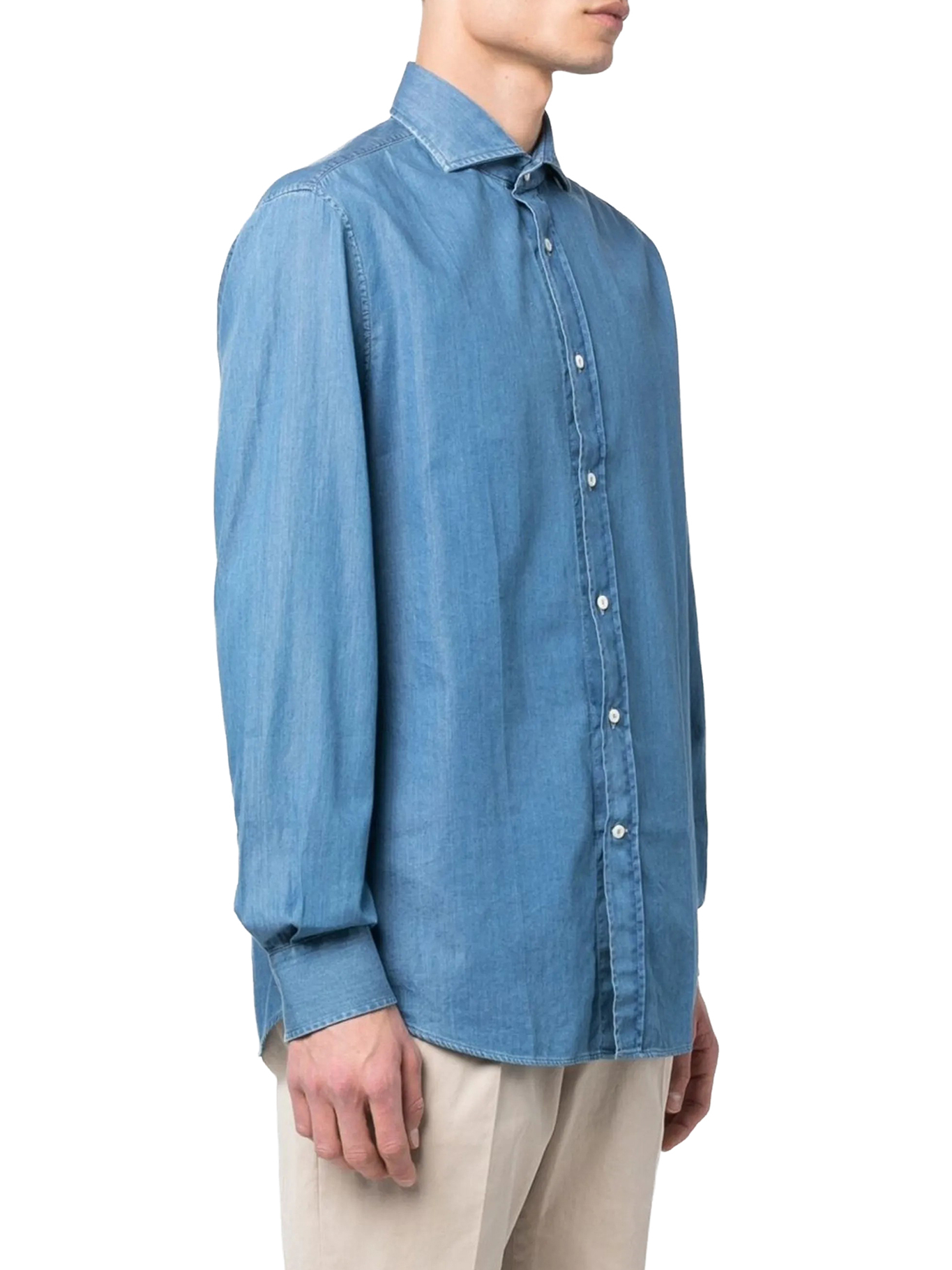 [Brunello Cucinelli] Shirts Long Sleeve FW26 MR6830627C001 DENIM MEDIO