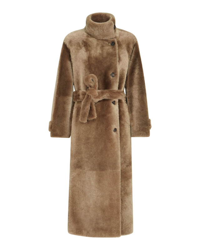 [Brunello Cucinelli] Mouton jacket FW26 MPMRA9794C9807 TAUPE