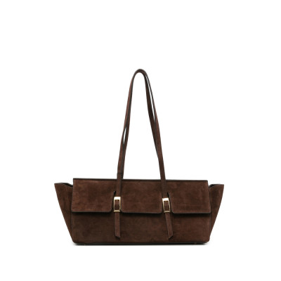 [ELLEME] Shoulder bag FW26 LE BATEAU LARG SUEDE BROWN