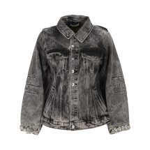 [Marques Almeida] Denim Jacket FW25 AW25JK0245DNMBKABLACK ACID WASH