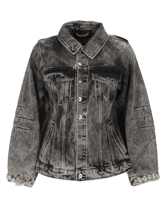 [Marques Almeida] Denim Jacket FW25 AW25JK0245DNMBKABLACK ACID WASH