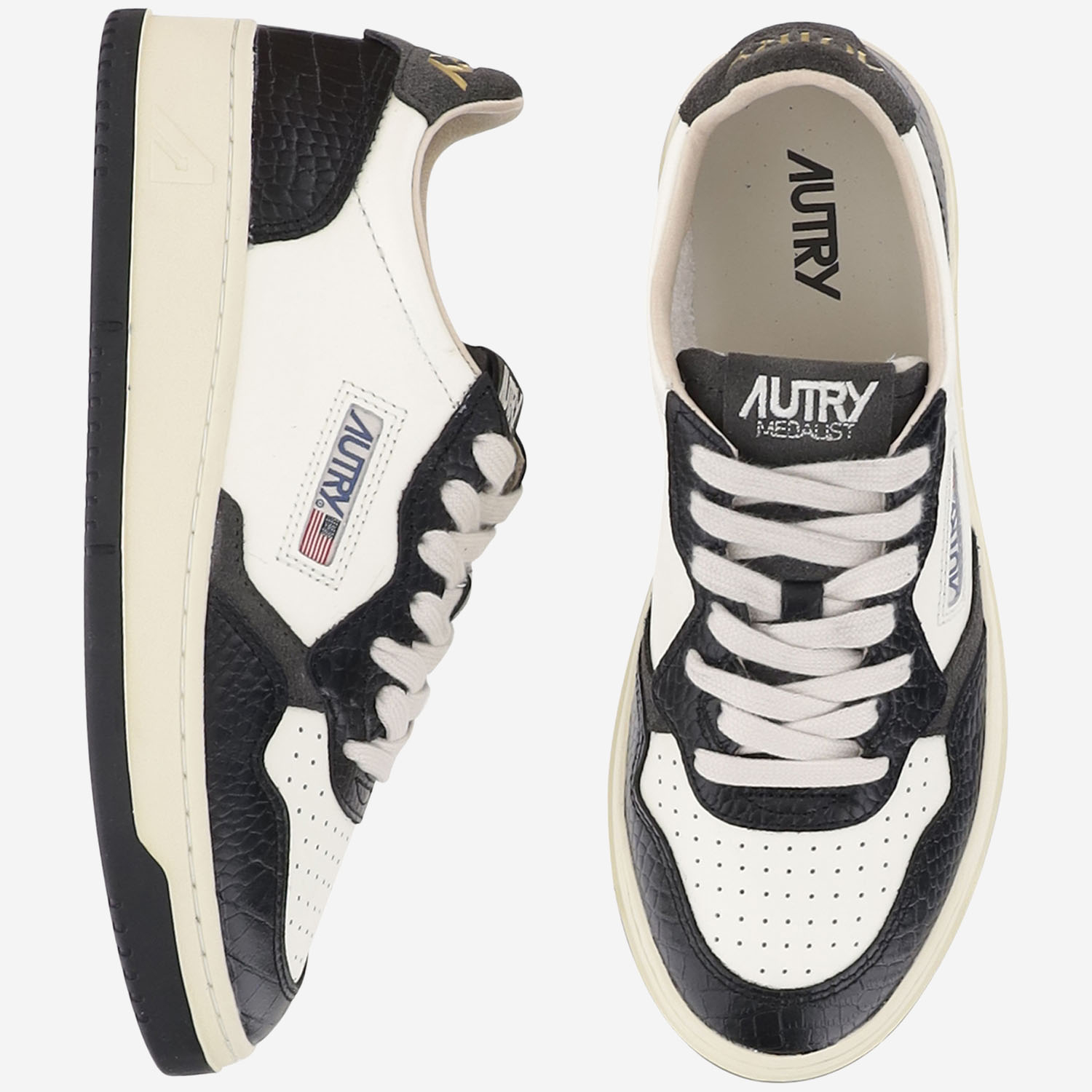 [AUTRY] Sneakers FW26 AULWCZ05LEATCOPRINTMRSHBLACK