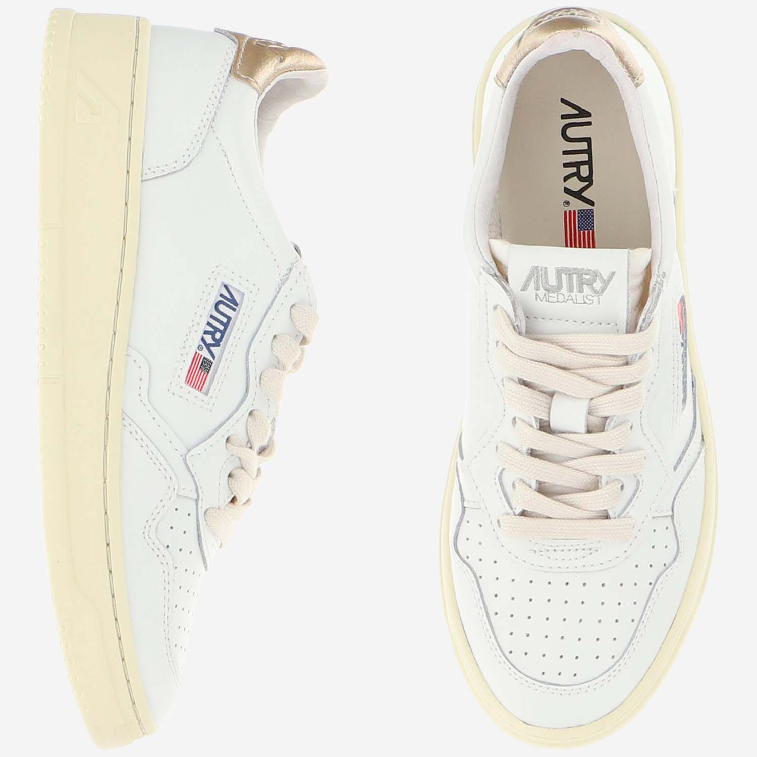 [AUTRY] Sneakers FW26 AULWLL06LEATLEATWHTGOLD