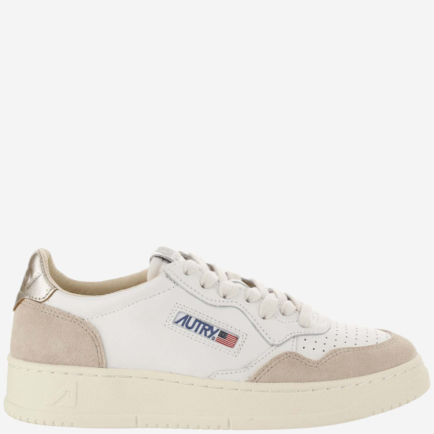 [AUTRY] Sneakers FW26 AULWLS75LEATSUEDEWHTGOLD