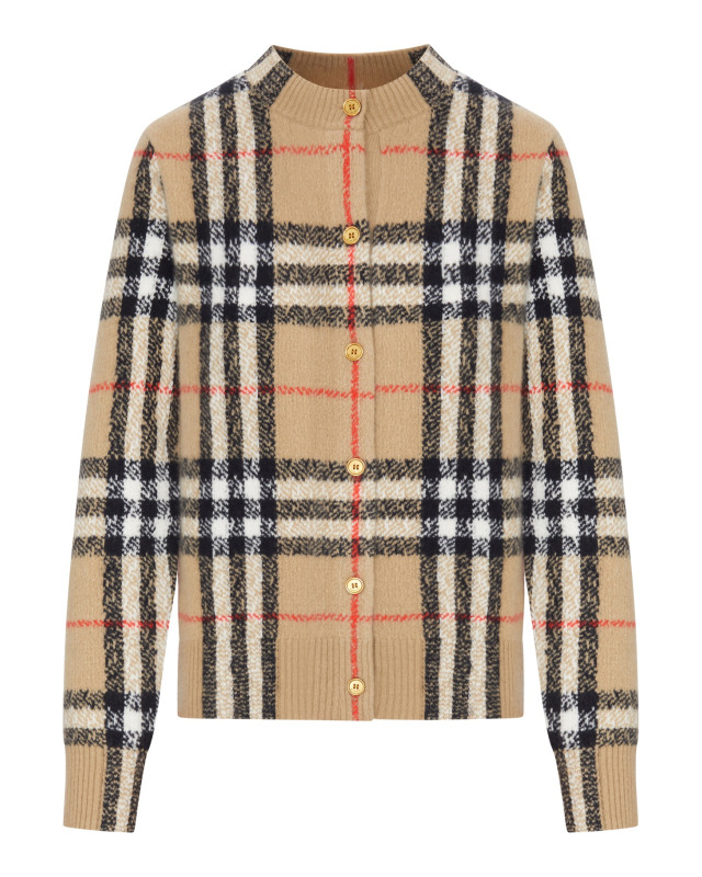 [Burberry] Cardigan FW26 8135242B9368 SAND IP CHECK