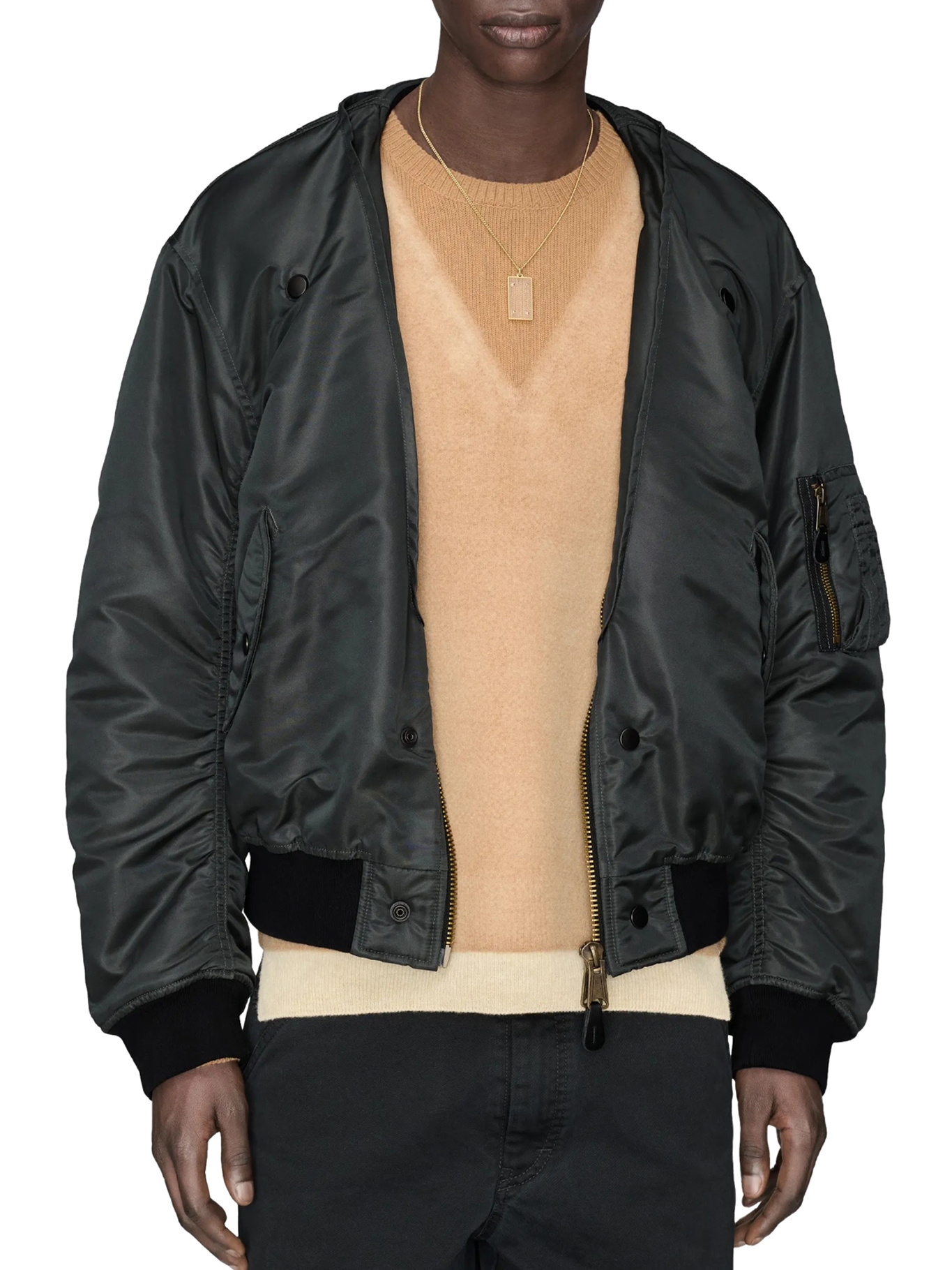 [Maison Margiela] Bomber Jacket FW26 S50AM0662M35923860 DARK GREY