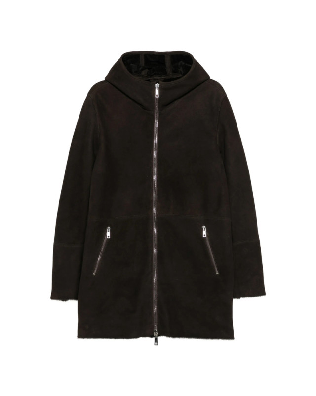 [Giorgio Brato] Leather Jacket FW26 GU27F26017MEVL  FONDE