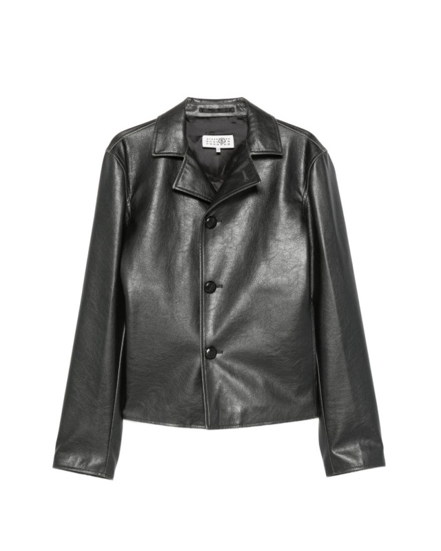 [MM6 Maison Margiela] Leather Jacket FW26 SH0AM0102 M35455 900