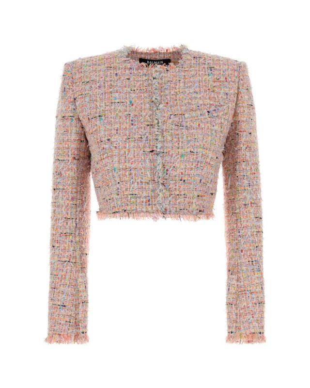 [Balmain] Tweed jacket FW26 HF1SD227XM17 AAA